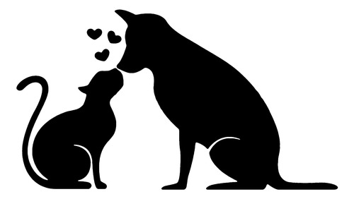 Adesivo De Parede - Gato E Cachorro Pet Petshop 160x92cm