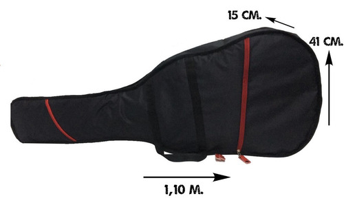 Imagen 7 de 9 de Funda Acolchada Para Guitarra Acústica