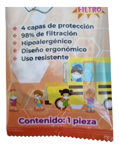 Cubreboca Kf94 20 Bolsas De 1 Piezas Cardem Niño/a Color Blanco