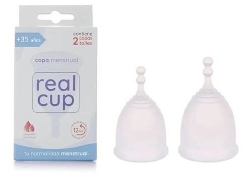 Copa Menstrual 2 Talles +35 Reutilizable Vegano Real Cup X2