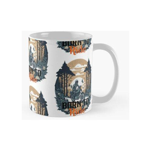 Taza Cafe Racer En El Bosque Nacida Para Montar Calidad Prem