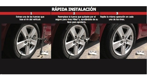 Birlos De Seguridad Para Hilux Highlander Sienna Cromados