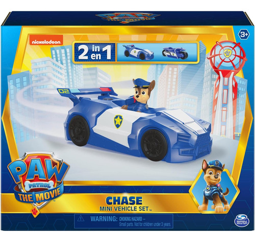 Paw Patrol Chase Mini Vehículo De Película Conjunto De 2 En