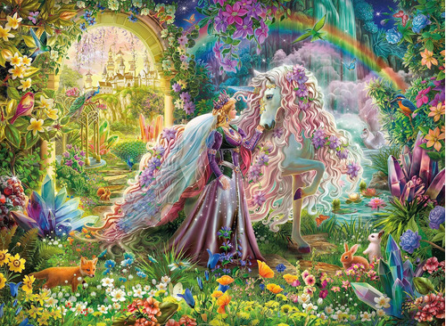 Ceaco - Unicorn Dream - Glitter - Rompecabezas De 100 Piezas