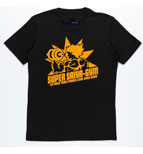 Remera Negra Super Saiya Gym 02 - Dragon Ball - Algodón