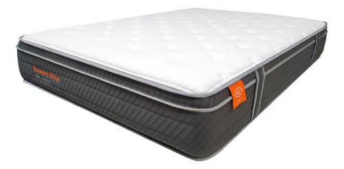 Combo Colchón Pedic Premium King + Almohada Esencial M Color Blanco con Gris oscuro