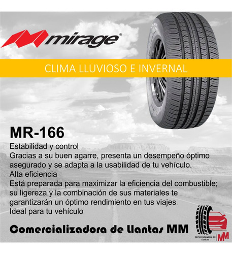 2 Llantas Mirage Mr-166 185/60r15 84h