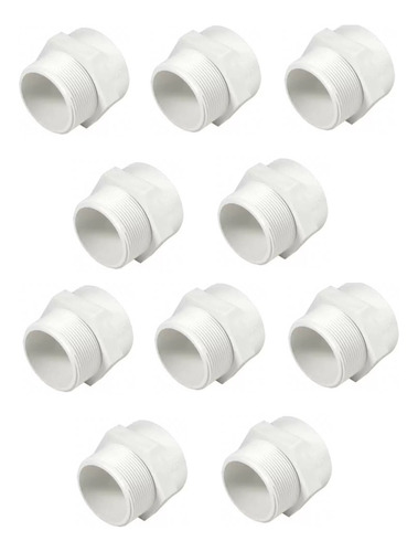 Conector Pvc De 3/4 Color Blanco X 10 Unidades! Somos Tienda