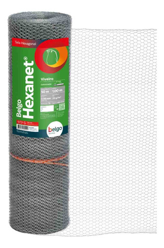 Tela Viveiro De Passarinho 80cm X 50 Metros Fio 24 - Belgo
