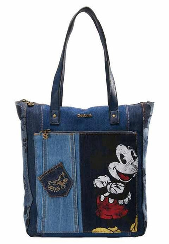 & Cartera Desigual Nueva Mickey Jeans Con Envío