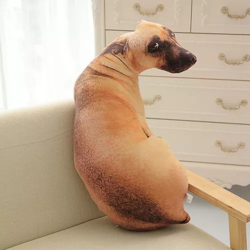 Para Cojín Creativo Divertido Con Estampado De Perro En 3d,