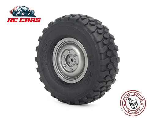 Rodas C/ Pneus 72mm X 25mm P/ Wpl C24 C34 E Mn90 Mn99s 1/12