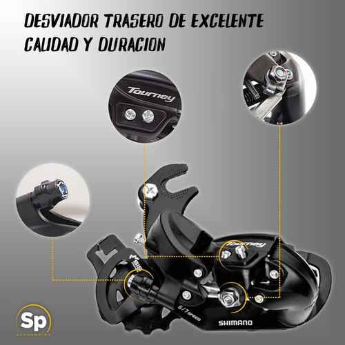 Imagen 6 de 6 de Cambio Trasero Shimano Rd-ty300 Con Pata 6-7 Pasos