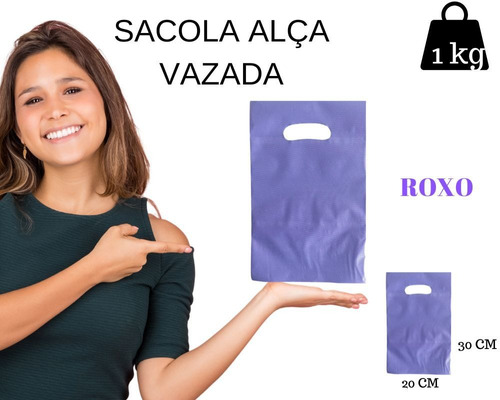 Sacola Boca De Palhaço -1 Kg Cor ROXO 20x30