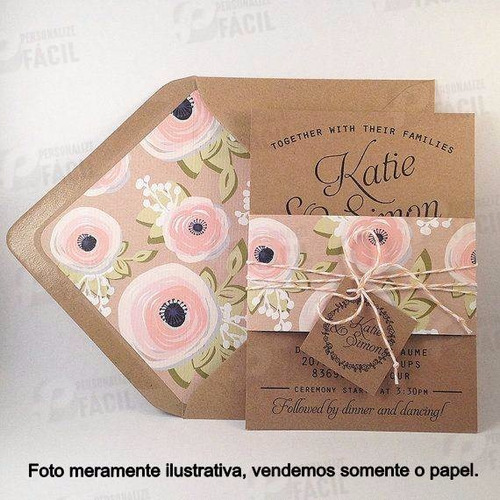 100 Fls Papel Kraft 170g / 180g A4 Marrom Escuro 180gr Craft
