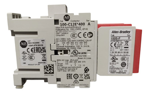 Allen Bradley 100s-c12ej404bc Contactor De Seguridad