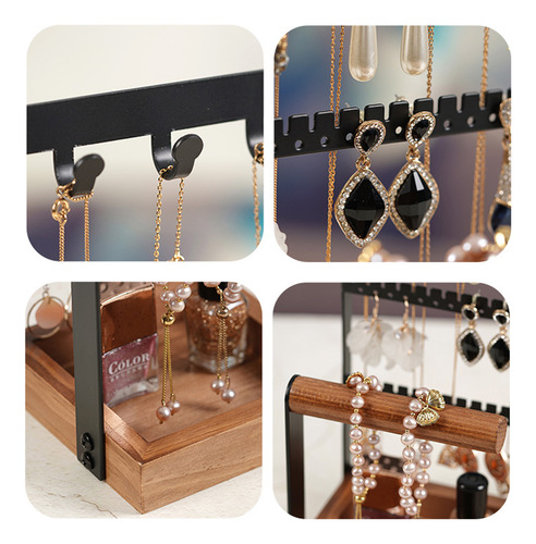Exhibidor Joyeria Para Aretes Madera
