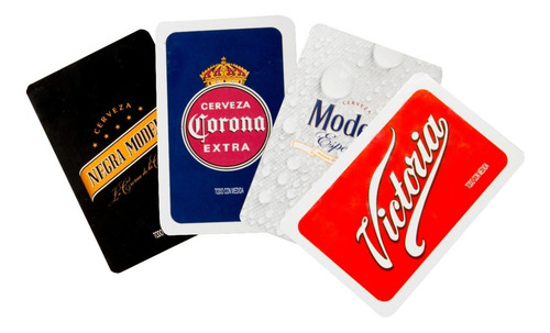Baraja Poker Cervezas Corona, Modelo, Victoria, Negra Modelo