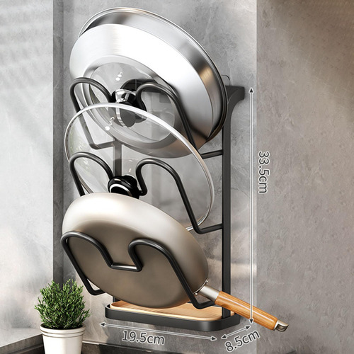 Soporte De Tapa Rack De Almacenamiento De 3 Nivel Negro