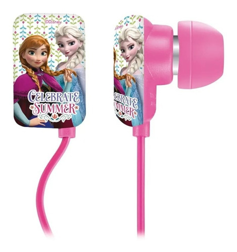 Fone De Ouvido Infantil Disney Frozen Elsa Anna Ph125 Rosa