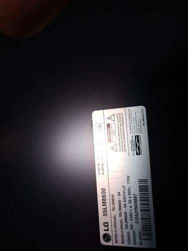 Tv LG Modelo 55lm8600 Com Pequeno Defeito