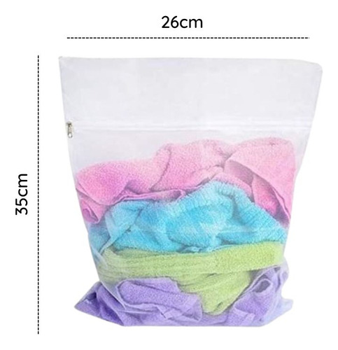 Imagem 7 de 8 de Kit 6 Sacos Protetor Zíper Lavar Roupa Intima E Delicada G