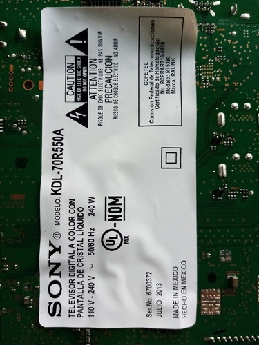 Tiras De Led Sony Kdl70r550a (Usado)