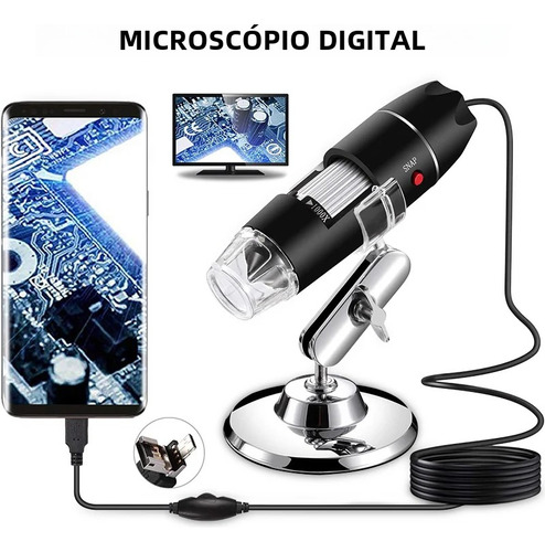 Microscopio Electrónico Portátil Con Lupa Led 1000x