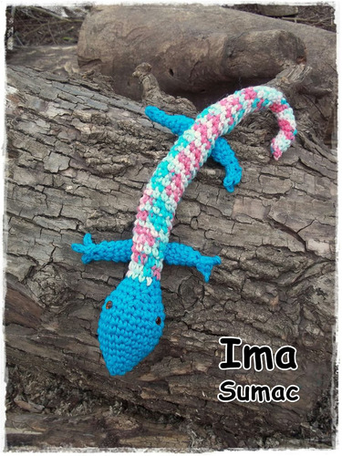 Amigurumi Lagartija Tejida Crochet Artesanal