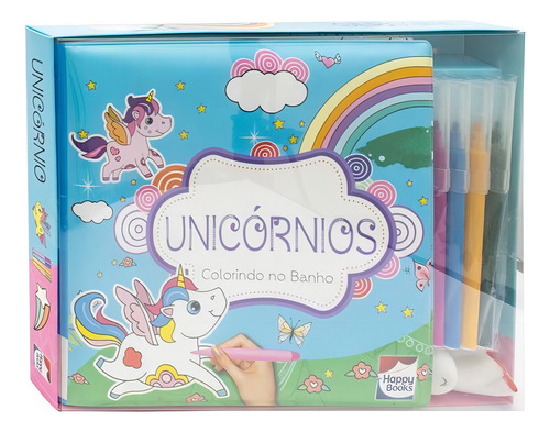 Colorindo No Banho: Unicórnio: Colorindo No Banho, De Brijbasi Art Press., Vol. 1. Editorial Happy Books, Capa Mole, Edição 2024-05-01 00:00:00 Em Português
