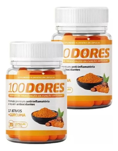 60 Cáps 100 Dores Original Cem Dores Extra Forte. Neutro