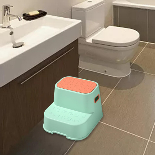 Taburete Doble Para Niños Pequeños, Taburete Verde