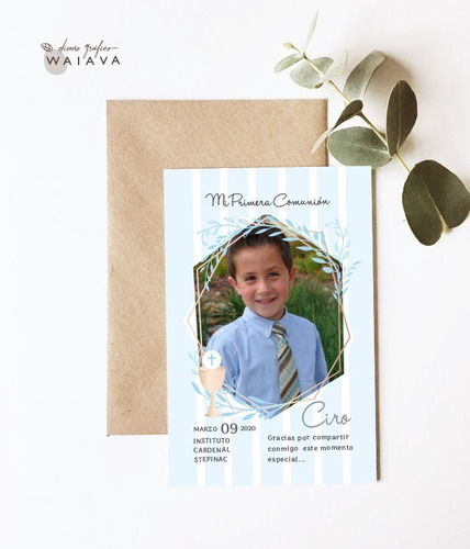 Imagen 6 de 10 de Estampas Nenes Primera Comunión 11x7cm C/ Fto X 3u
