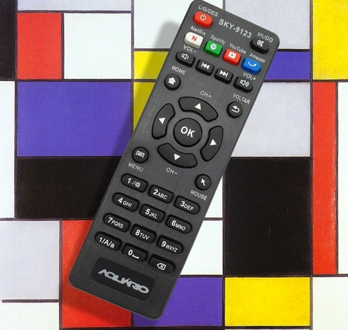 Controle Remoto Para Smart Box Aquário Stv-2000