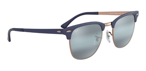 Anteojos Sol Ray Ban Clubmaster Metal Espejados Rb3716 +