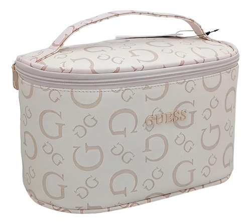Cosmetiquera Guess Cassius Travel Blush Multi Color Rosa Claro Diseño De La Tela Mosaico