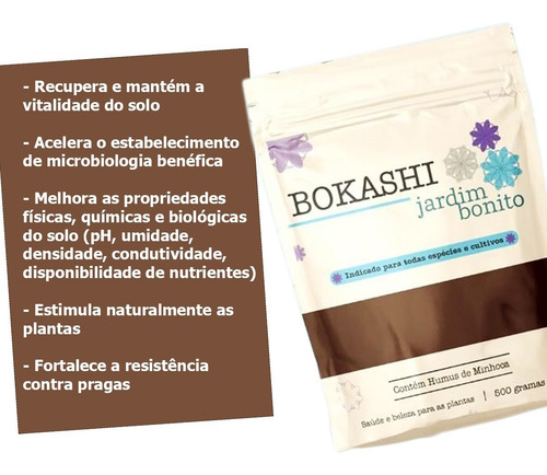 Jardim Bonito Adubo Kit Nutrição Completa Bokashi + Chorume