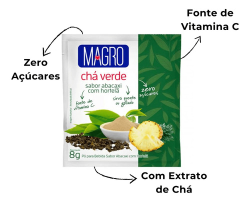 Chá Em Pó Zero Açúcar Magro 8g Sabores Diversos Kit Com 20