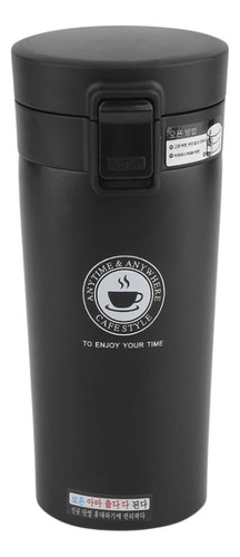 Vaso Térmico Mug 380ml Con Tapa Color Negro