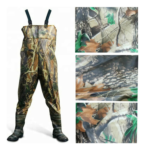 Wader Pantalón Para Pesca Camuflado Completo Pvc Bentancor