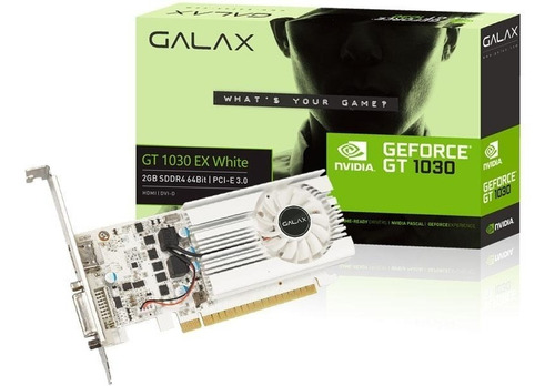 Placa De Vídeo Nvidia Geforce Gt 1030 Exoc White 2gb Galax