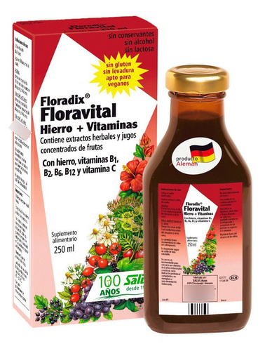 Floradix Floravital Hierro+vitaminas Jbe 250ml