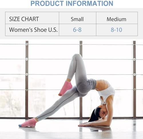 Caidienu Calcetines De Yoga Para Mujer, Calcetines Antidesli