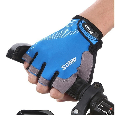 Guantes Sonny Original 1/2 Dedo Pesas Gym Mtb 4 Colores Mnr