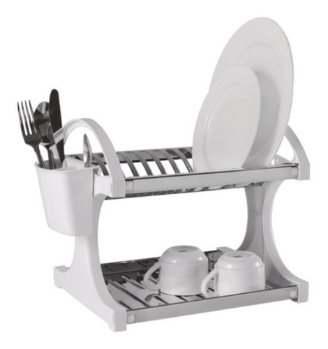Imagen 1 de 1 de Escurridor Seca Platos Cubiertos 12 Platos Acero Inox Brinox