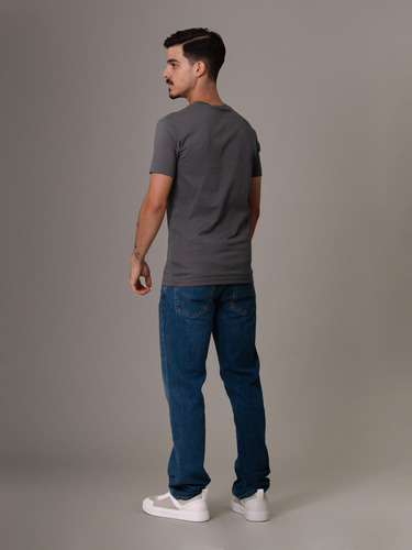 Polera Metallic Box Gris Calvin Klein