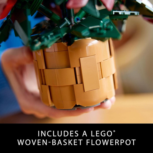 Lego Set Construccion Flores Artificial Decoracion Navideña