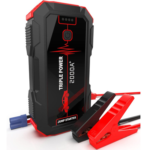 Car Jump Starter 2000a Peak (for Up To 6.0l Gas Or 4.0l Dies