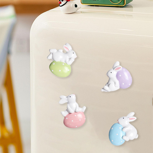 4pcs Pegatizas De Refrigerador En Forma De Con Huevo