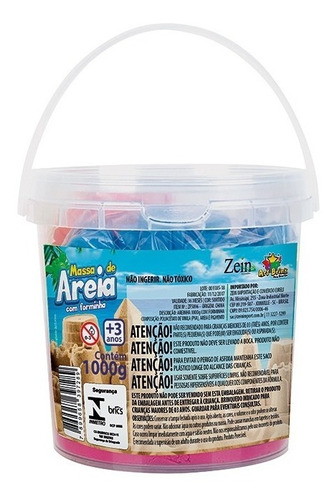 Massinha De Areia Cinética Pote 1 Kg Com Forminha + Tapete